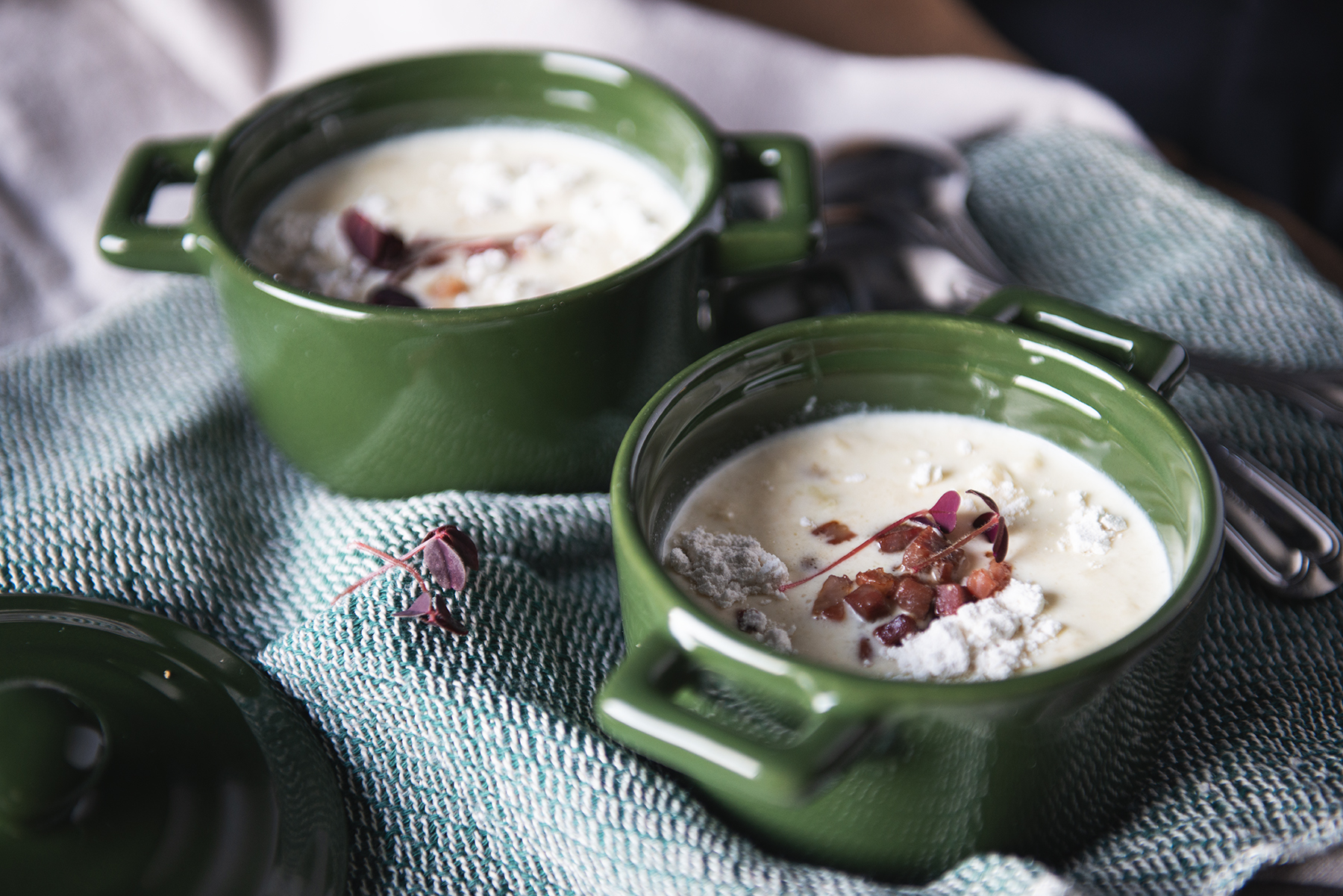 Blomkålsuppe med bacon og focaccia