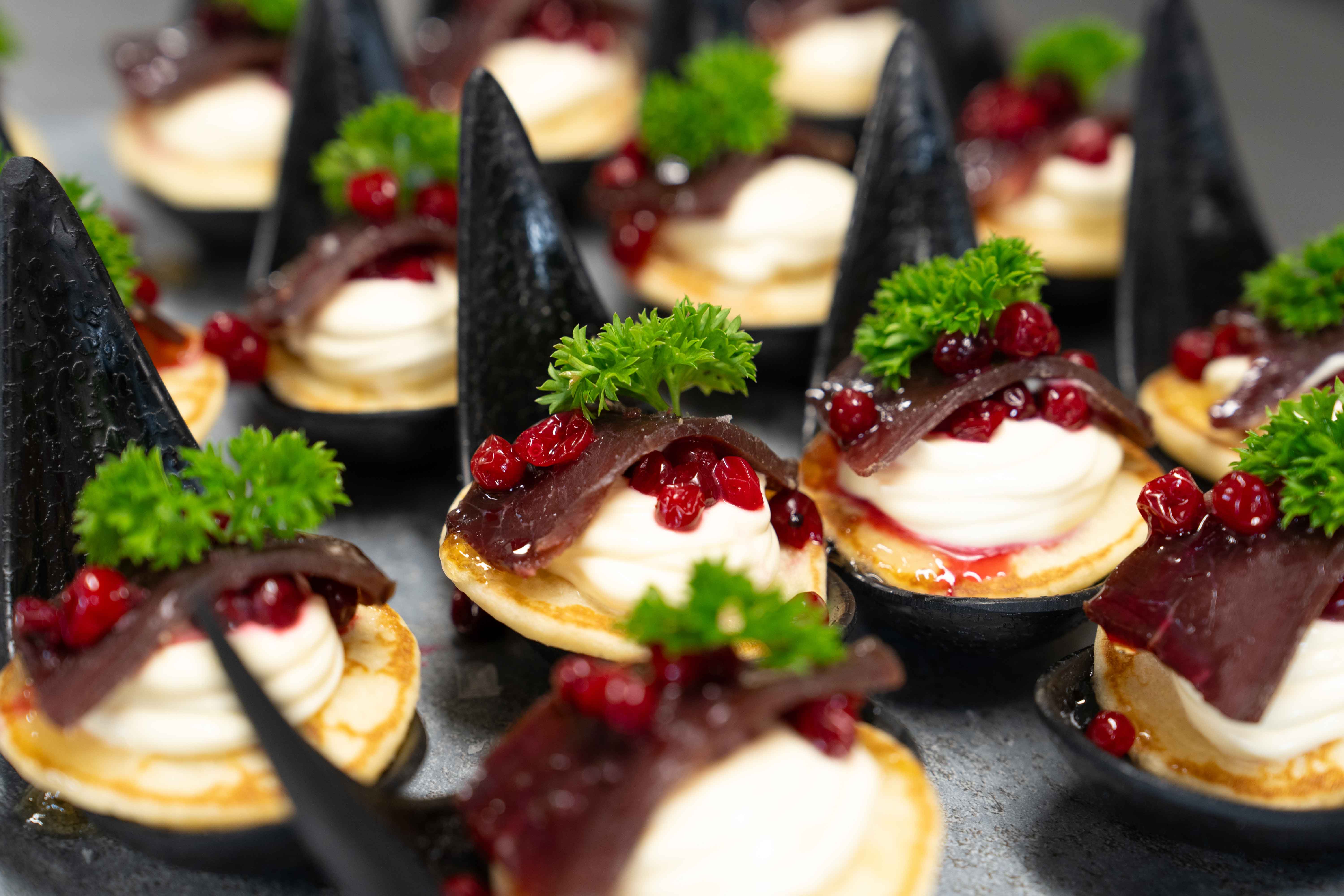 Blinis med gravet reinsdyr