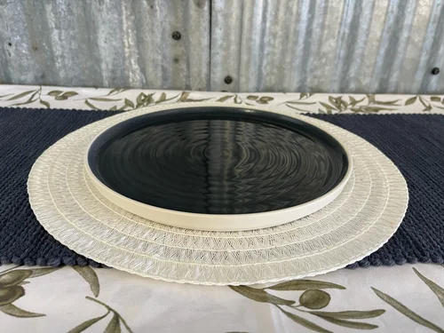 Middagstallerken, kontrastfarget